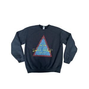 Gildan CB Surf Shop Pullover Crewneck Sweatshirt Graphic Sweater Unisex Size M